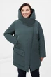 Подовжений жіночий пуховик Finn Flare FWB160135-530 Plus Size зелений 3XL - зображення 1