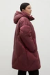 Стьобаний жіночий пуховик oversize Finn Flare FAC11096-833 бордовий L - зображення 4