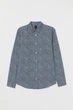 Рубашка H&M M сине белый 2408781758 - изображение 1
