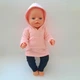 Набор одежды для куклы Беби Борн / Baby Born 40 - 43 см худи штаны розовый 8599 - изображение 3