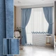 Комплект штор для балкону Adagio Windows Decor сіро сині штори з тюлем для кухні під широкий карниз 2,5 -3м - изображение 1