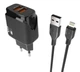 Мережевий зарядний пристрій Veron VR-C12L (Lightning), 2 USB, 2.4A, Чорний - зображення 1