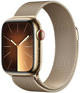 Smartwatch Apple Watch Series 9 GPS + Cellular 41mm Gold Stainless Steel Case with Gold Milanese Loop (MRJ73) - obraz 1