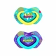 Пустушка силіконова симетрична 0-6м NEON LOVE 2 шт Canpol babies 22/652_blu - изображение 2