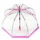 Механический женский прозрачный зонт-трость FULTON BIRDCAGE-1 L041 - PINK - изображение 4