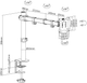 Кронштейн DIGITUS Single Monitor Clamp Mount (DA-90399) - зображення 9