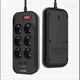 Сетевой фильтр-удлинитель Ldnio SE6403 (6 розеток, 4USB, 2м, 2500W, евро вилка, 3.4A, Сечение 3х0,75мм) - чёрный - изображение 6