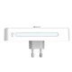 Сетевой фильтр в розетку с LED Ночником LDNIO SC2311 (2 универсальные розетки, 2USB, Type-C PD 20w, 2500W, евро вилка, 3A, быстрая зарядка) - Белый - изображение 2