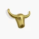 Мебельный декоративный крючок для одежды Bull золото - изображение 1