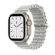 Силиконовый рифлёный ремешок Ocean для Apple Watch 42/44/45/49 mm Серый - изображение 1