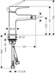 Смеситель для биде HANSGROHE Metropol 32520670 матовый черный с донным клапаном - изображение 2