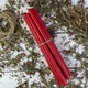 Червоні воскові свічки 27 см - зображення 1