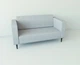 Диван офисный Tobi Sho Арне с подлокотниками 1880х700х740 мм, велюр Magic Pastel Grey - изображение 2