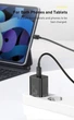 25W зарядний пристрій Baseus Charger для Iphone, Apple, Samsung, Xiaomi PD type-C швидка зарядка + кабель чорна - зображення 3