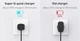25W зарядний пристрій Baseus Charger для Iphone, Apple, Samsung, Xiaomi PD type-C швидка зарядка + кабель чорна - зображення 4