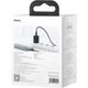 25W зарядний пристрій Baseus Charger для Iphone, Apple, Samsung, Xiaomi PD type-C швидка зарядка + кабель чорна - зображення 14