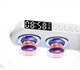 Настільна смарт лампа-нічник G-Smart RGB 15W Light Sound Machine з бездротовою зарядкою і Bluetooth-колонкою 3W біла (З годинником) - зображення 7