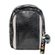 Рюкзак городской BackPack Пушистик Кожзам 28х23х10 см Чёрный с серыми вставками (22468) - изображение 1