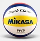 Мяч для пляжного волейбола Mikasa Beach Classic BV552C-WYBR №5 Бело-желтый - изображение 1