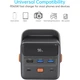 Батарея универсальная Choetech 50000mAh, PD/3.0/65W, QC/3.0/18W, USB-C, 3*USB-A, mirco USB, LED Light (B664-CCBE) - изображение 5
