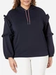Худи теплое женское Tommy Hilfiger 703414713 3X Синее (1159790027) - изображение 5