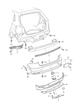 Крепление заднего бампера Volkswagen Polo 5 HB 2009-2015, правое, AVTM, 6R6807394A, 187415962 - изображение 2