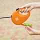Поводок-рулетка для собак WAUDOG R-leash с контейнером для пакетов светоотражающая лента L до 40 кг 5 м Оранжевый (26294Collar) - изображение 6