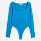 Боди-лонгслив H&M 061123802 XL Голубой (6666000267856) - изображение 6