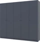 Шкаф для одежды комплект Doros Промо 2+3 ДСП 225х48х204 см Графит (42005069) - изображение 1