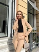 Брючный костюм двойка. На подкладке. Модель:КОТ_208, бежевий, розмір 2XL - зображення 2