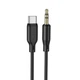 Аудіо-кабель BOROFONE BL18 Type-C silicone digital audio conversion cable Black (BL18CB) - зображення 4