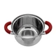 Кастрюля из нержавеющей стали Zauberg 2,6 л ZB-2,6 CR RED - изображение 2