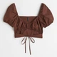 Топ женский H&M 061063647 XXS Коричневый (6666000269393) - изображение 6