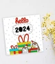 Весела дитяча новорічна листівка з пінгвінами Happy Moments "Hello 2024" (0434007) - зображення 1