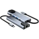 Многофункциональный USB Type-C хаб / разветвитель Addap MH-09, концентратор 5в1: 2 x USB 3,0 + Type-C + HDMI + Ethernet 100mbps (7775) - изображение 8