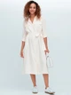 Платье-рубашка миди женское Uniqlo 690555276 XL Белое (1159786783) - изображение 2