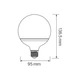 Світлодіодна лампа Horoz Electric Globe-16 16W E27 4200K - зображення 2