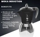 Гейзерная кофеварка Bialetti Moka Induction 6 чашек 280 мл Черный - изображение 5