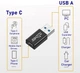 Переходник адаптер USB Male - Type-С 3.1 Female 10Gbps eXpert Type-6 Black, металл (48643) - изображение 2