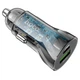 Автомобільний зарядний пристрій USB+Type-C, + кабель Type-C-Lightning Car з швидкою зарядкою Charger PD30W+QC3.0, Hoco (6931474782298) - зображення 1