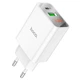 Мережевий ЗП HOCO C100A PD20W+QC3.0 charger with digital White - зображення 1