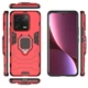 Чехол Fiji Ring для Xiaomi 13 Pro бронированный бампер с кольцом подставкой красный - изображение 3