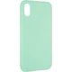 Чехол Fiji Silicone Case для Apple iPhone XR бампер накладка Full Soft Spearmint (без лого) - изображение 1