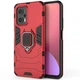 Чохол Fiji Ring для Xiaomi Poco X4 GT броньований бампер з кільцем підставкою червоний - зображення 1