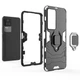 Чехол Fiji Ring для Xiaomi Poco F4 бронированный бампер с кольцом подставкой черный - изображение 6