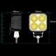 Світлодіодна додаткова 4LED панель фари DXZ H-MINI-F-4 - зображення 5
