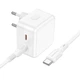 Мережевий зарядний пристрій Borofone BA76A Dual USB-C Port PD35W + кабель Type-C to Type-C White - изображение 8
