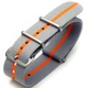Ремешок для часов Taikonaut G10 Nato James Bond Series Nylon Grey & Orange 22 мм - изображение 2