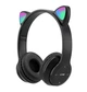 Наушники Bluetooth УШКИ CATear LED беспроводные RGB 360 мАч Чёрные CPM-047-Black - изображение 1