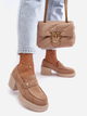 Loafersy damskie na obcasie Afnira 39 Beżowe (5905677934298) - obraz 7